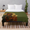 Plush blanket featuring the iconic image of the Black Madonna of Czestochowa, also known as Our Lady of Częstochowa
