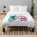 Blink-182 inspired plush blanket featuring the band's iconic California design