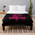 Blink-182 inspired plush blanket with band logo and album references