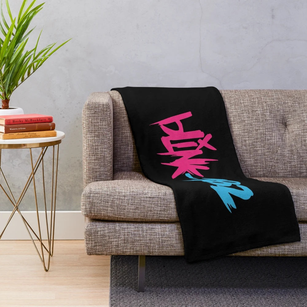 Blink 182 inspired plush blanket with band logo