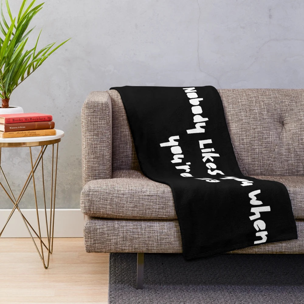 Blink-182 inspired plush blanket with lyrics