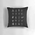 Bloodborne Caryll Runes Pillow, featuring iconic symbols from the beloved video game