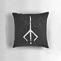 Bloodborne-inspired Hunters Mark design printed on a high-quality pillow