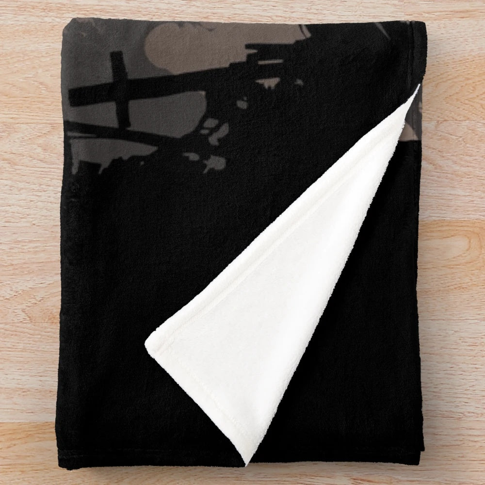 Bloodborne inspired plush blanket featuring gothic horror designs