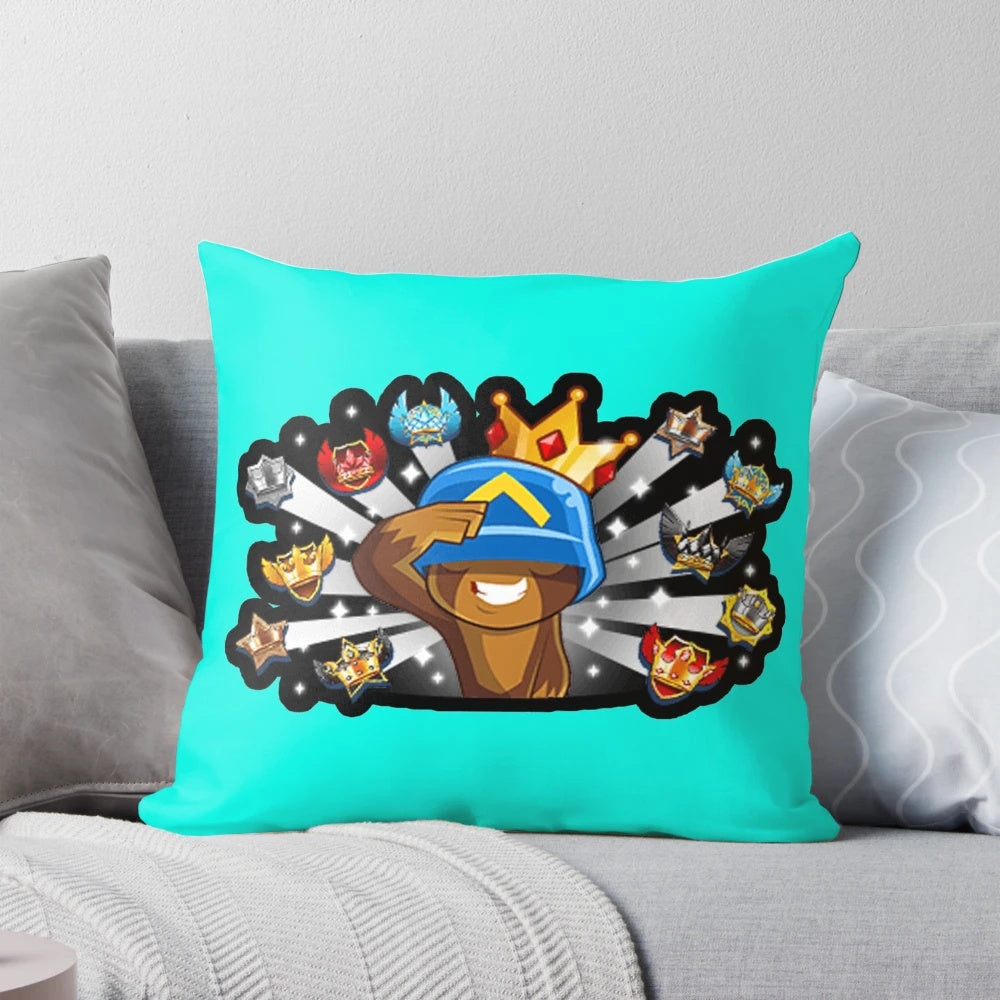 Bloons TD 6 Kids Pillow featuring colorful dart monkey and bloons tower defense artwork