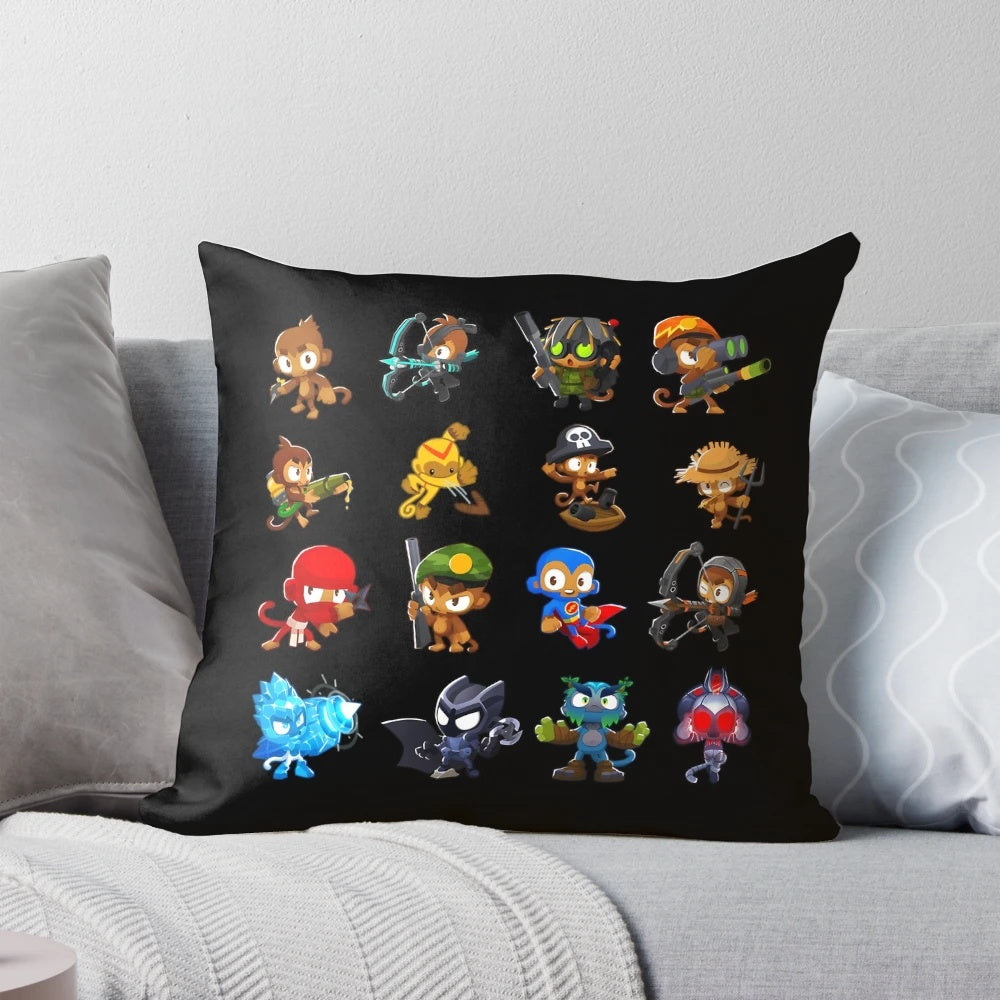 Bloons TD 6 Monkey Plush Pillow, featuring a cozy and decorative accessory for BTD6 enthusiasts.