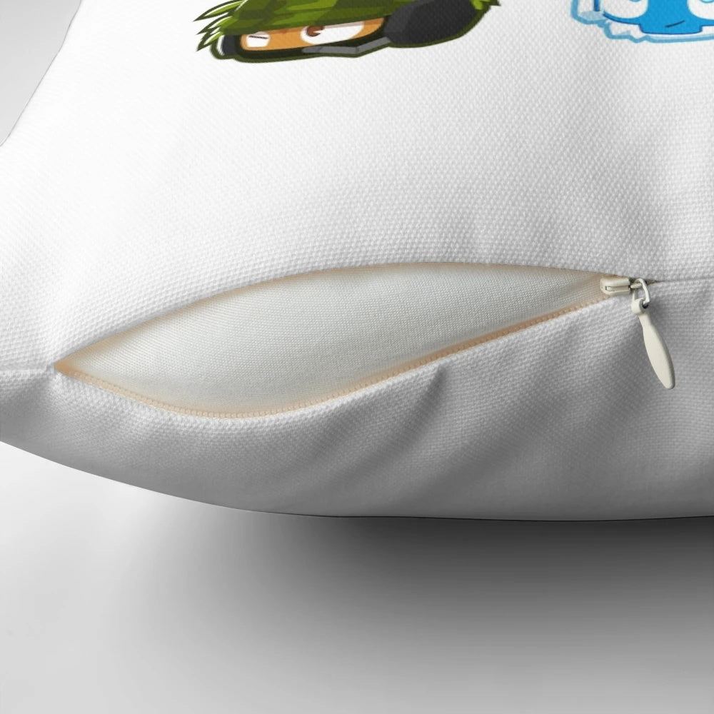 Bloons TD 6 themed pillow with adorable monkey and balloon design
