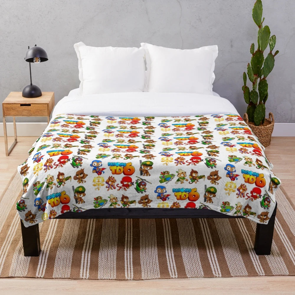 Bloons Tower Defense 6 inspired plush blanket