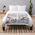 The Amazing Devil inspired Blossom Fairy Lights Series plush blanket in pink and watercolor