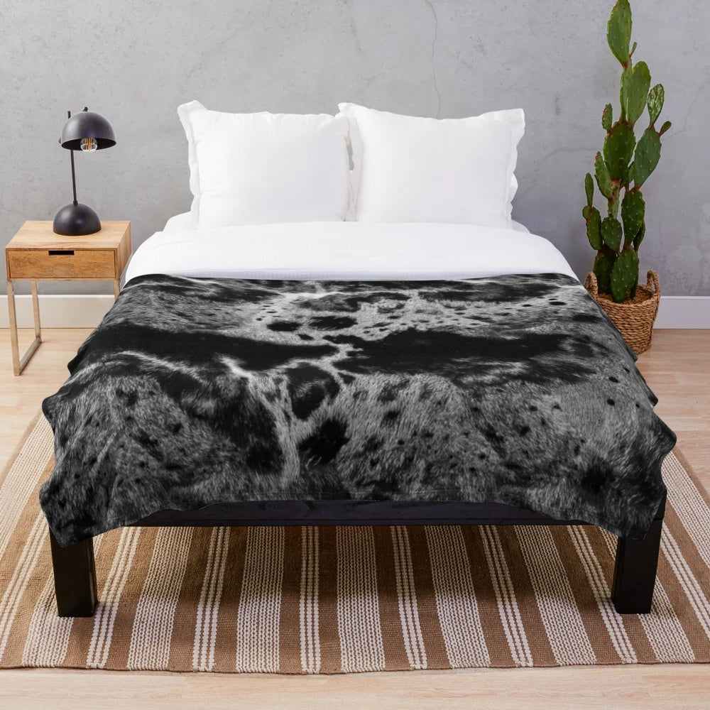 Blue Merle Catahoula Leopard Dog Faux Fur Plush Blanket