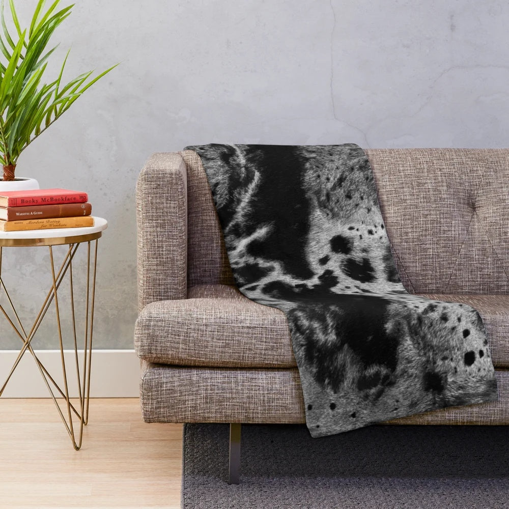 Blue Merle Catahoula Leopard Dog Faux Fur Plush Blanket