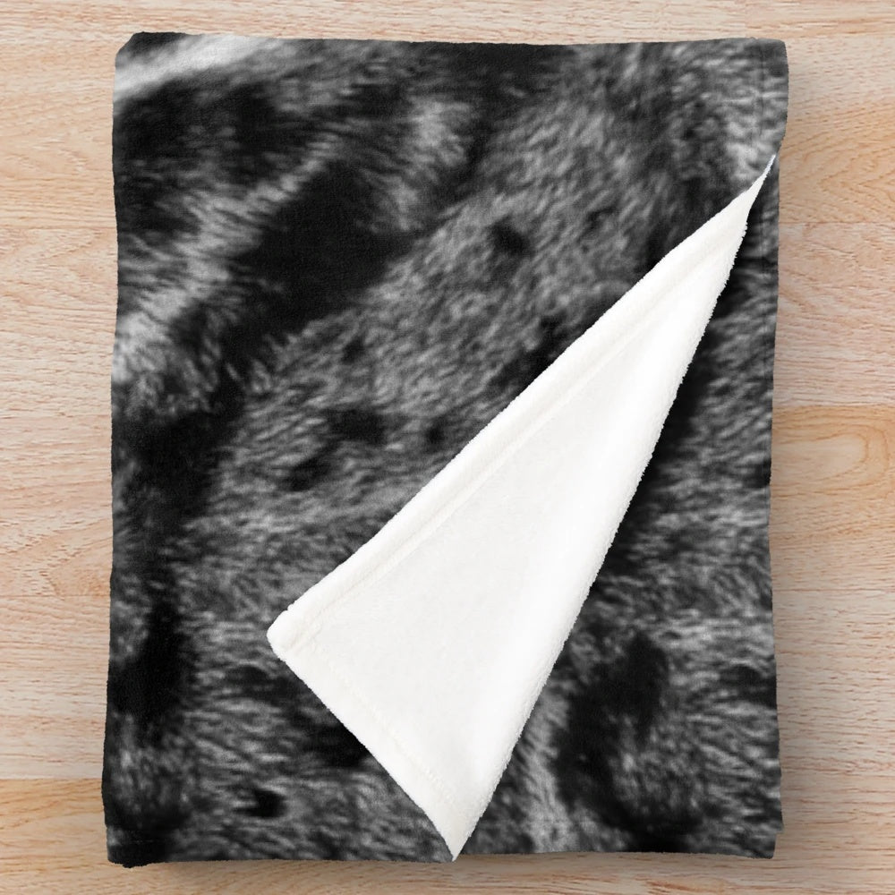 Blue Merle Catahoula Leopard Dog Faux Fur Plush Blanket
