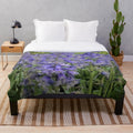 Bluebells bulbs floral pattern plush blanket