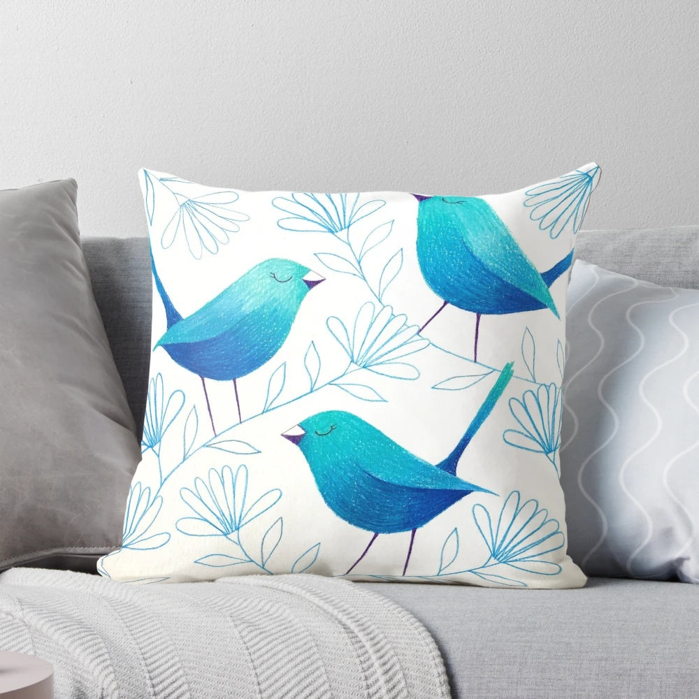 Bluebird-themed phone case with intricate bird design