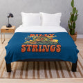 Soft, cozy plush blanket featuring the name and imagery of bluegrass musician Billy Strings