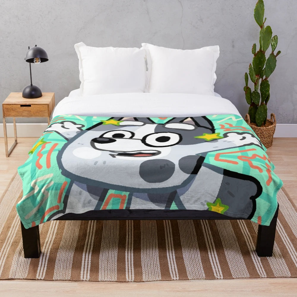 Bluey Muffin Heeler Plush Blanket