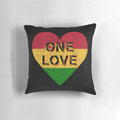 Bob Marley inspired one love reggae music rasta design pillow