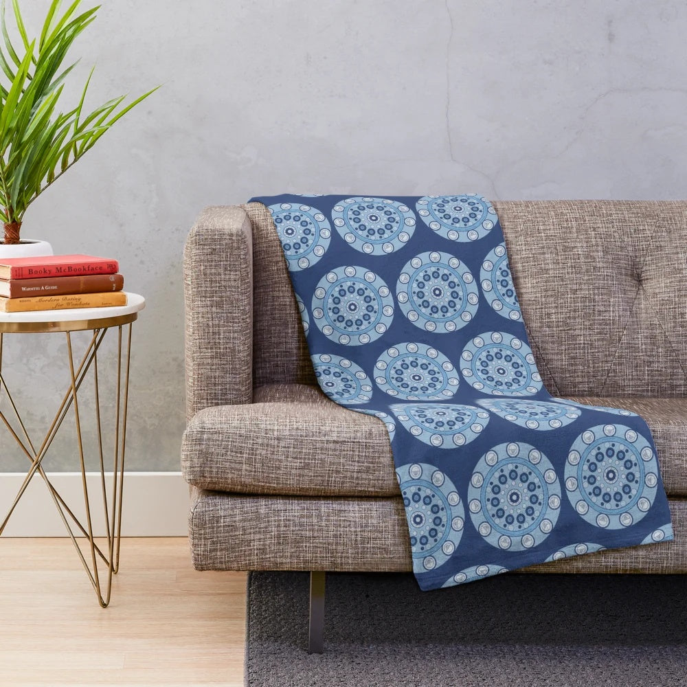 Mandala art design plush blanket