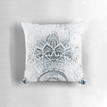 Mina Mandala Bohemian Decorative Throw Pillow in Black and White