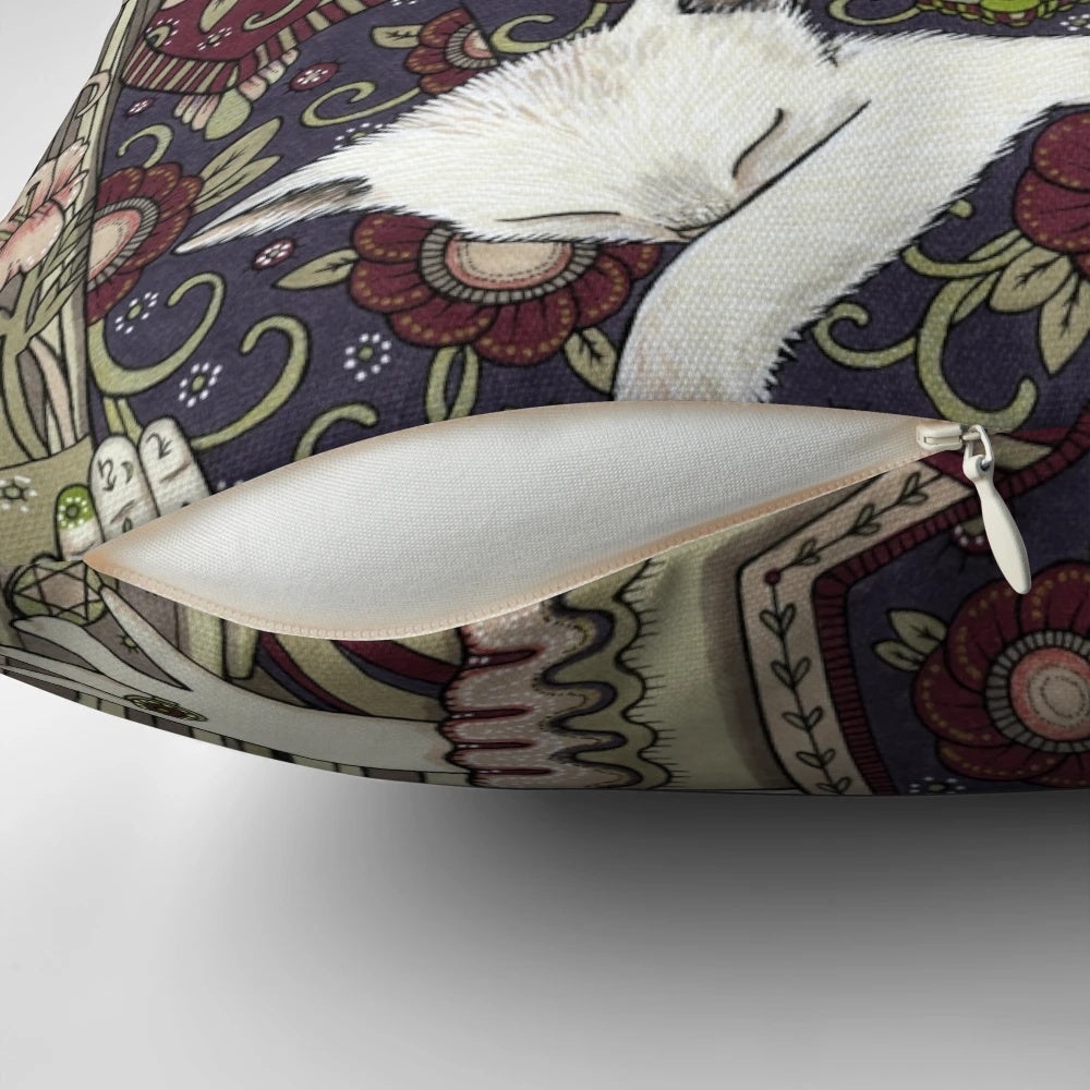 Beautifully patterned Roma Pillow with gypsy, ethnic, and bohemian design elements
