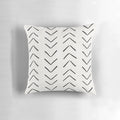 Boho black and white geometric arrow pattern throw pillow for home decor