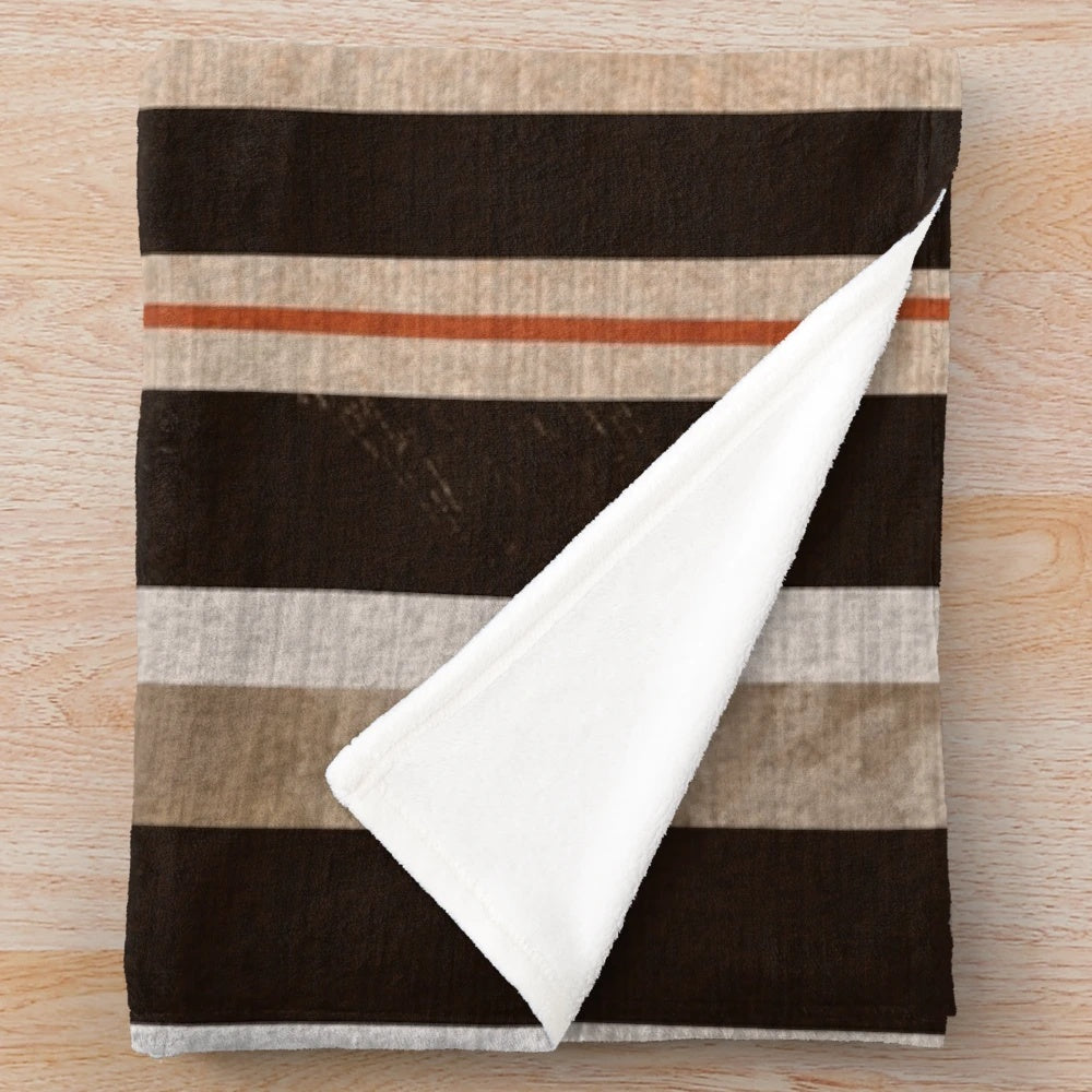 Boho bohemian plush blanket with geometric pattern design