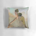 Boho style summer dream pillow with vintage collage artwork