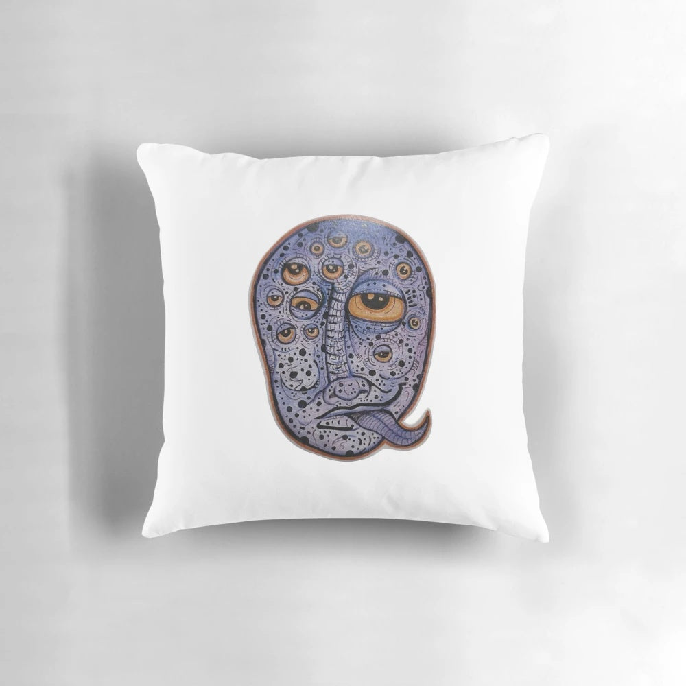 Eye of the Beholder abstract art decorative pillow