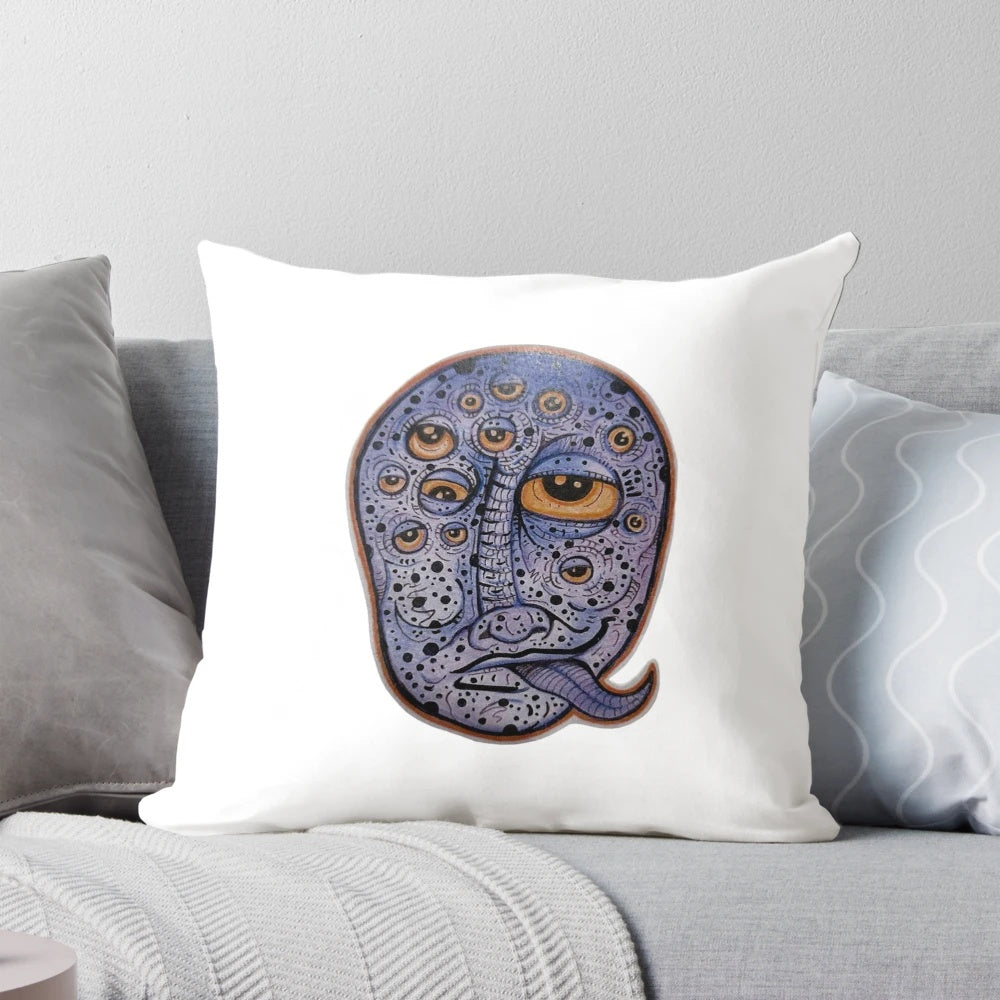 Eye of the Beholder abstract art decorative pillow