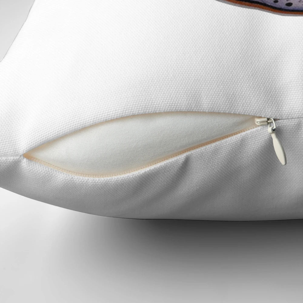 Eye of the Beholder abstract art decorative pillow