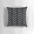 Boho geometric black and white arrows decorative pillow