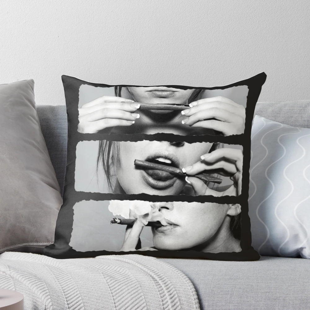 Cozy and stylish girls love blunts music festival-inspired pillow