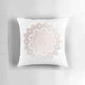 Boho Mandala Rosegold Pillow with Floral and Nature Inspired Design