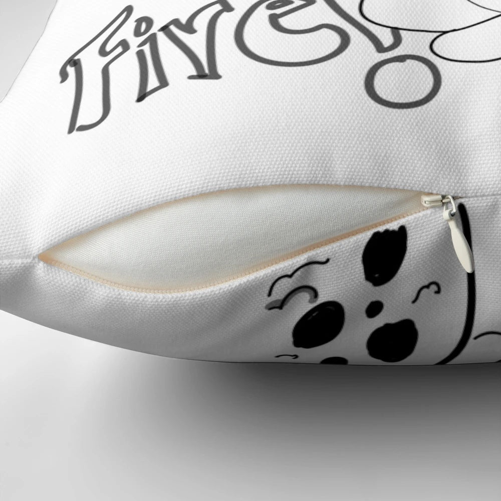 A bold, chaotic dragon illustration on a vibrant pillow, perfect for those with a free spirit and love of unique, provocative art.