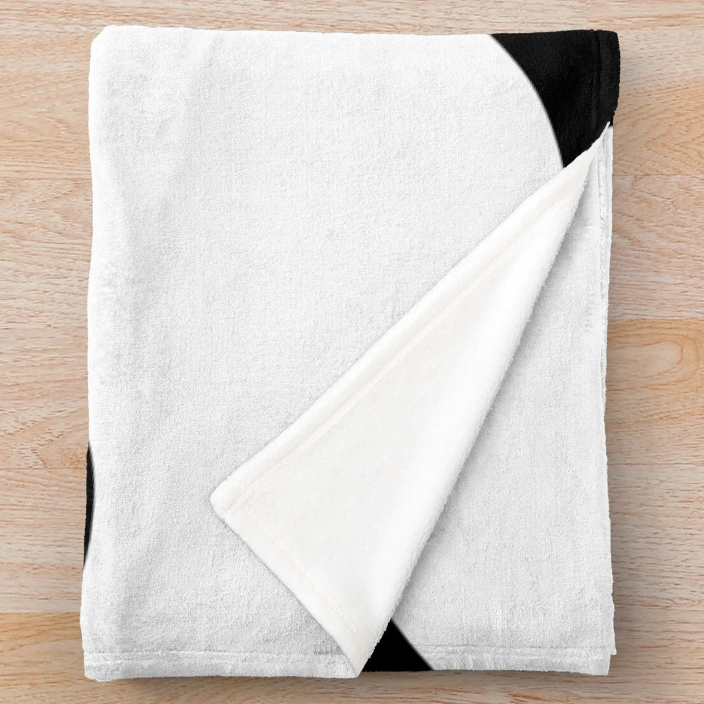 Retro floral plush blanket with bold contrast design