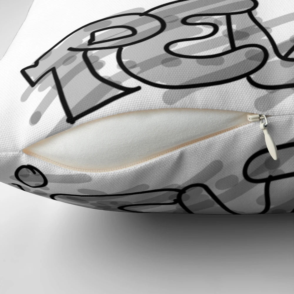 Minimalist and rebellious "You Give Me Shit" pillow, perfect for adding a touch of irreverent style to any space.