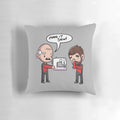 Star Trek-inspired decorative pillow with a sewing-themed design