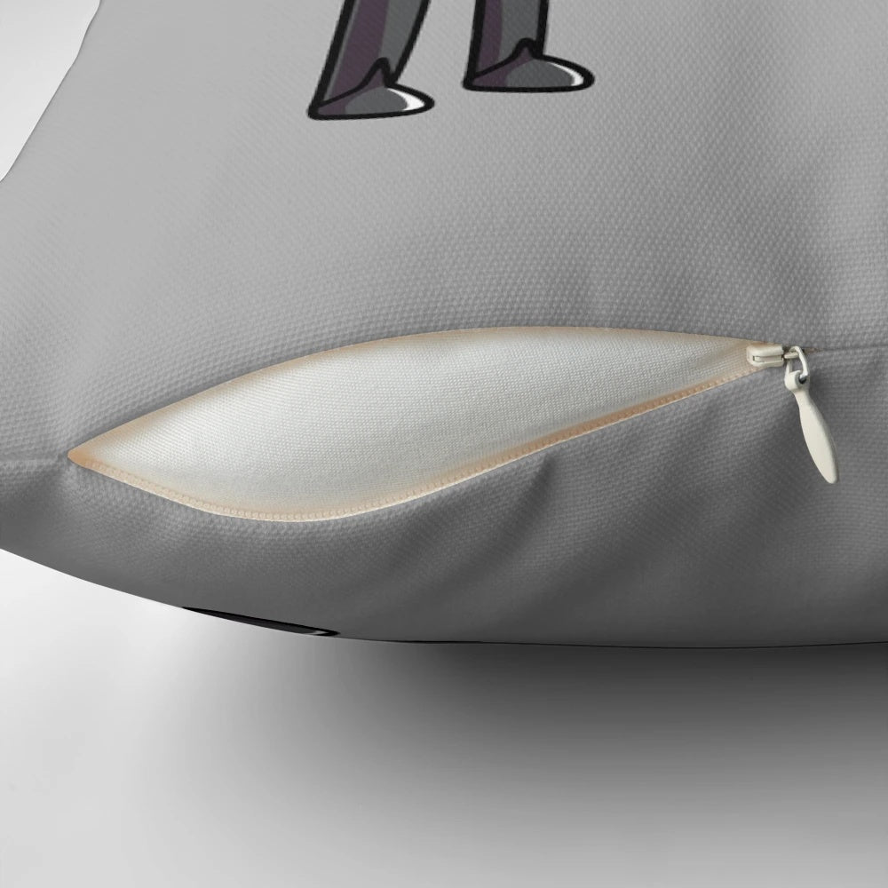 Star Trek-inspired decorative pillow with a sewing-themed design