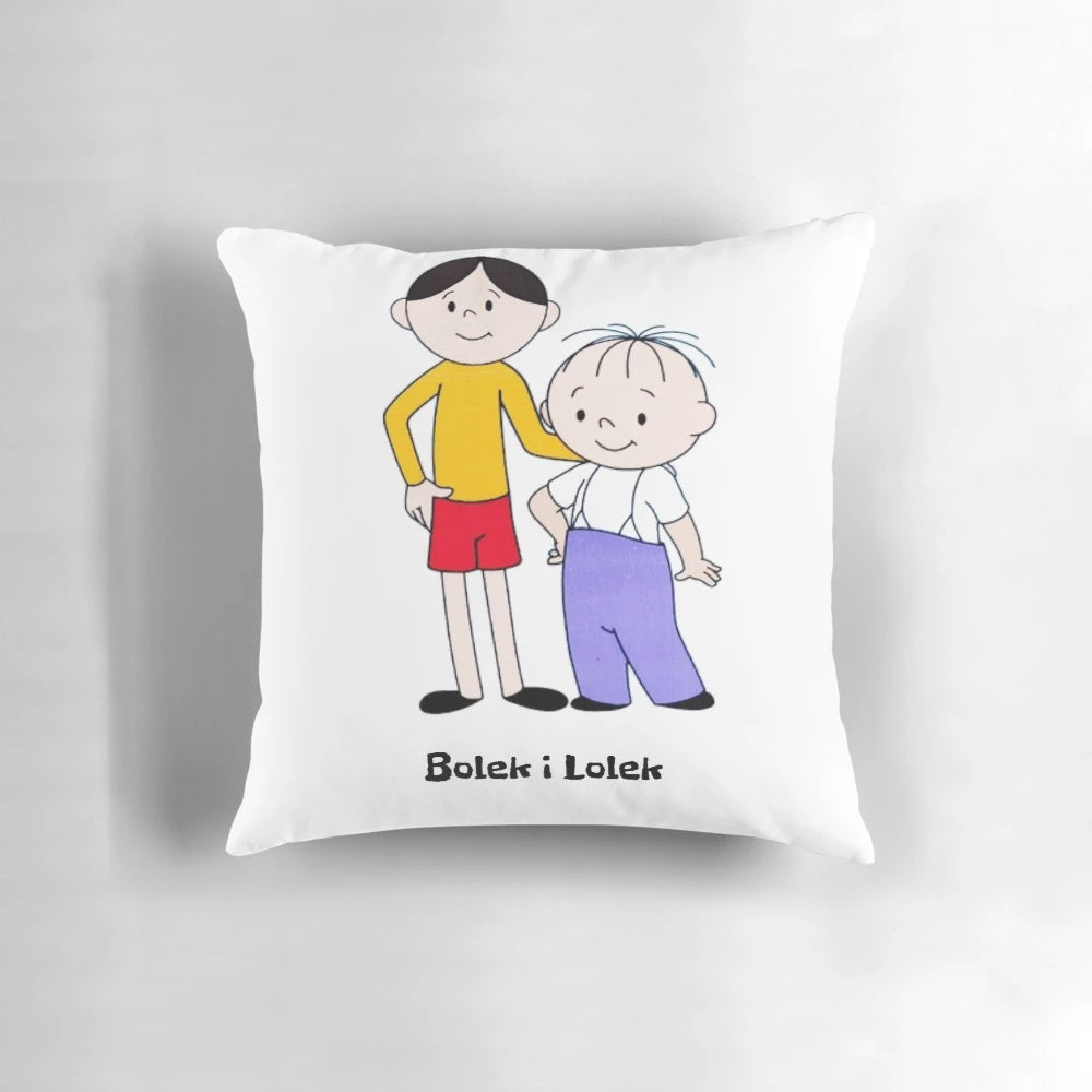 Bolek i Lolek Pillow - Retro Cartoon Cushion with Beloved Polish Characters