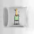 Bollinger champagne-themed decorative pillow with a fun and festive design