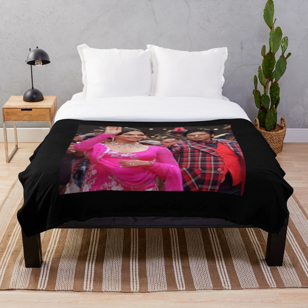 Bollywood-inspired SRK and Deepika plush blanket
