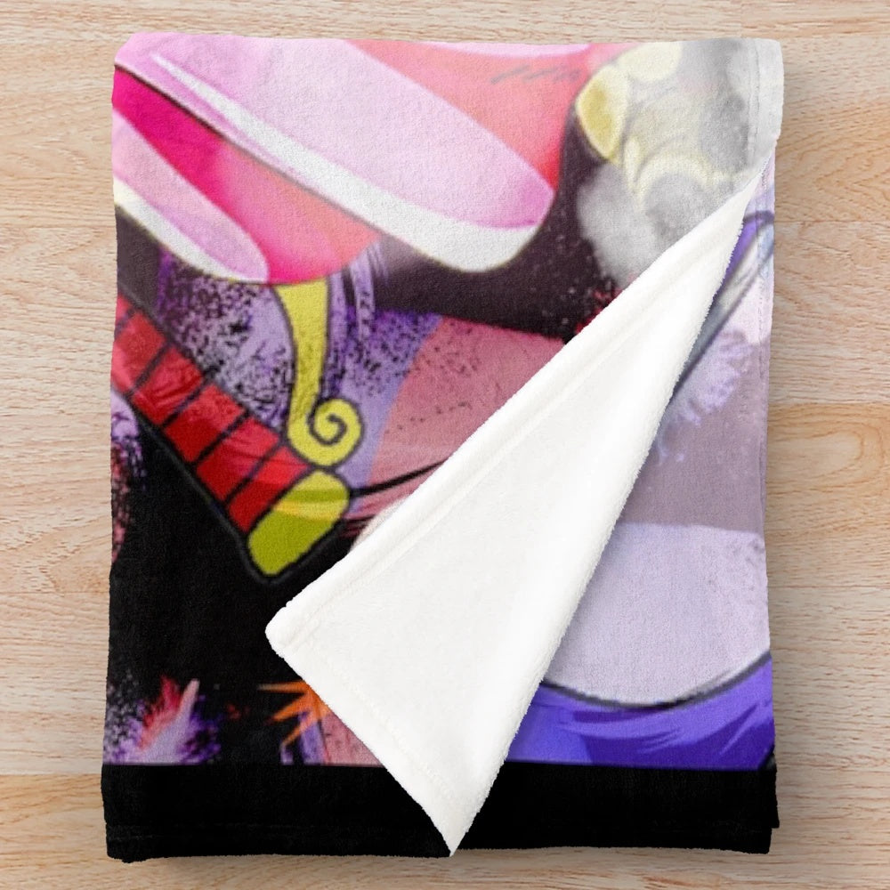 Bon Clay (Mr 2) inspired plush blanket featuring one piece anime character design