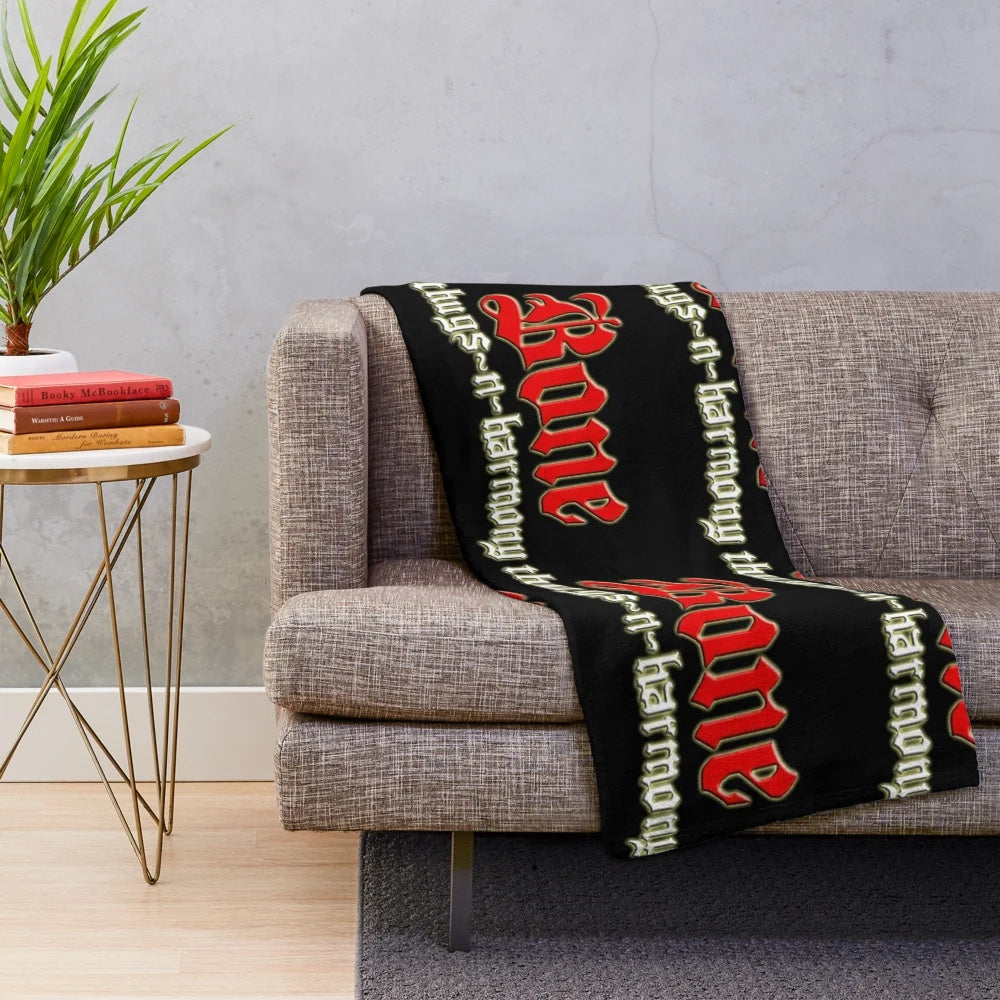 Bone Thugs and Harmony inspired plush blanket with band logo