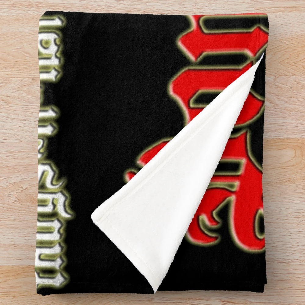 Bone Thugs and Harmony inspired plush blanket with band logo