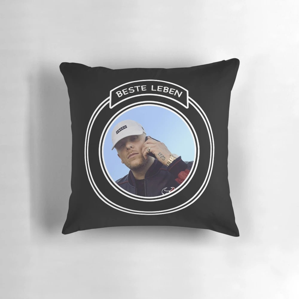 Bonez MC Pillow Showcasing German Rap and Hip Hop Artistry
