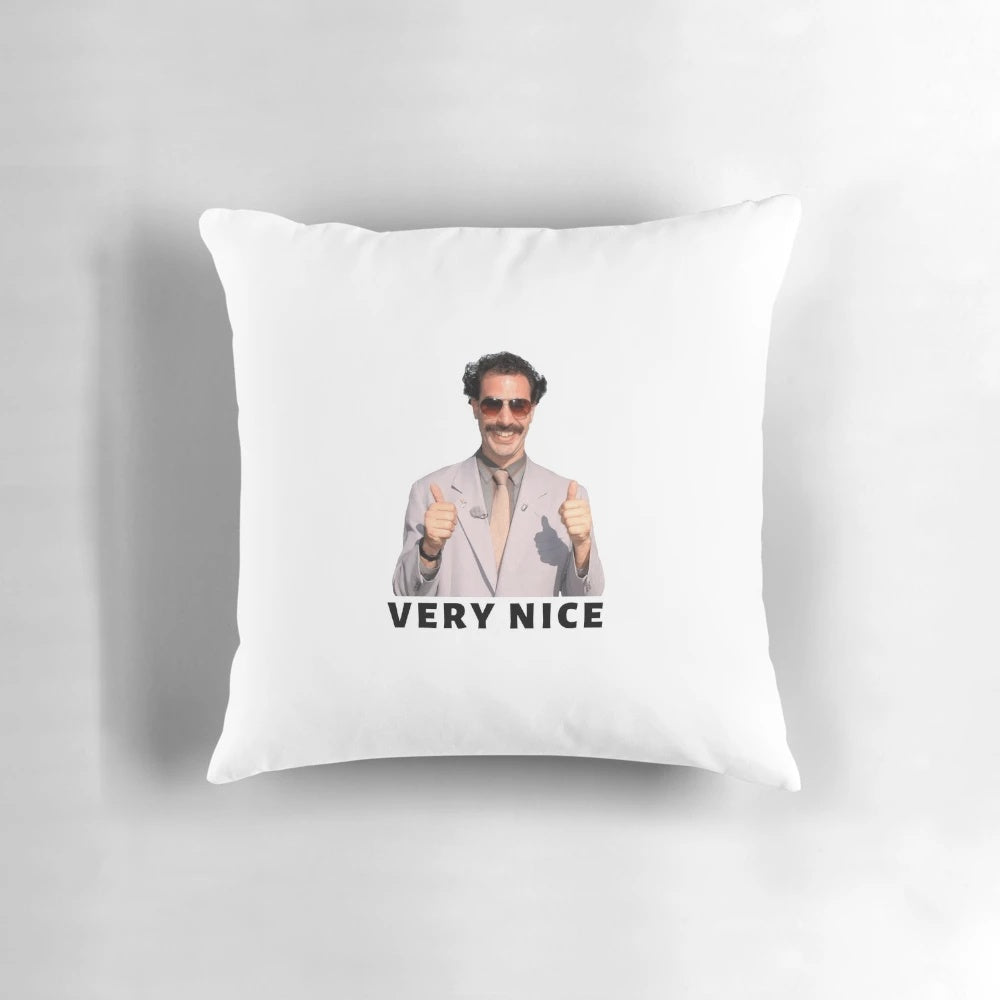 Borat-themed "Very Nice" decorative pillow