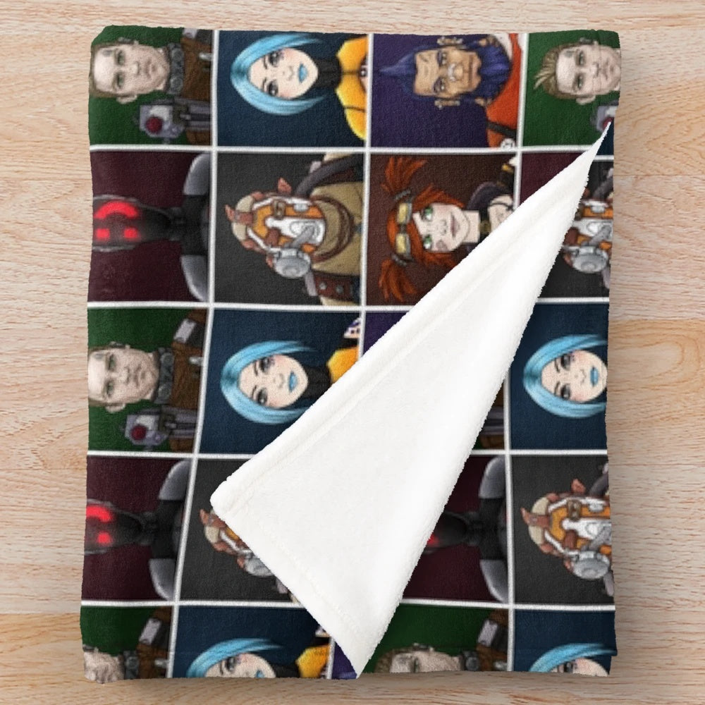 Borderlands 2 Vault Hunters Plush Blanket with Borderlands fan art