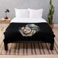 Borderlands-themed plush blanket featuring Maya the Siren and Krieg the Psycho