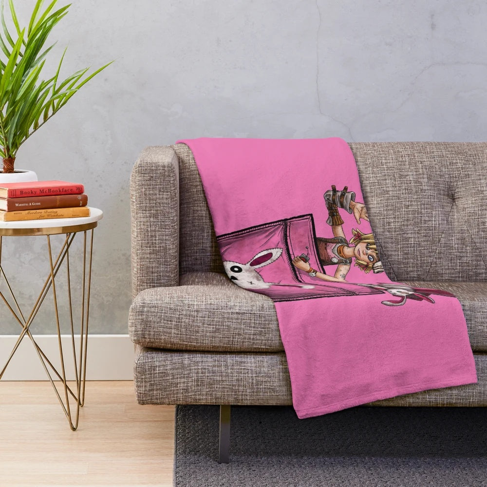 Borderlands-inspired Tiny Tina pocket plush blanket