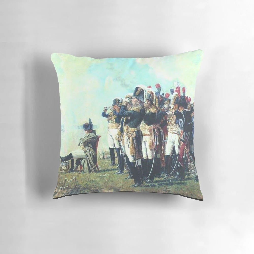 Napoleon Bonaparte Borodino Battle Themed Decorative Pillow